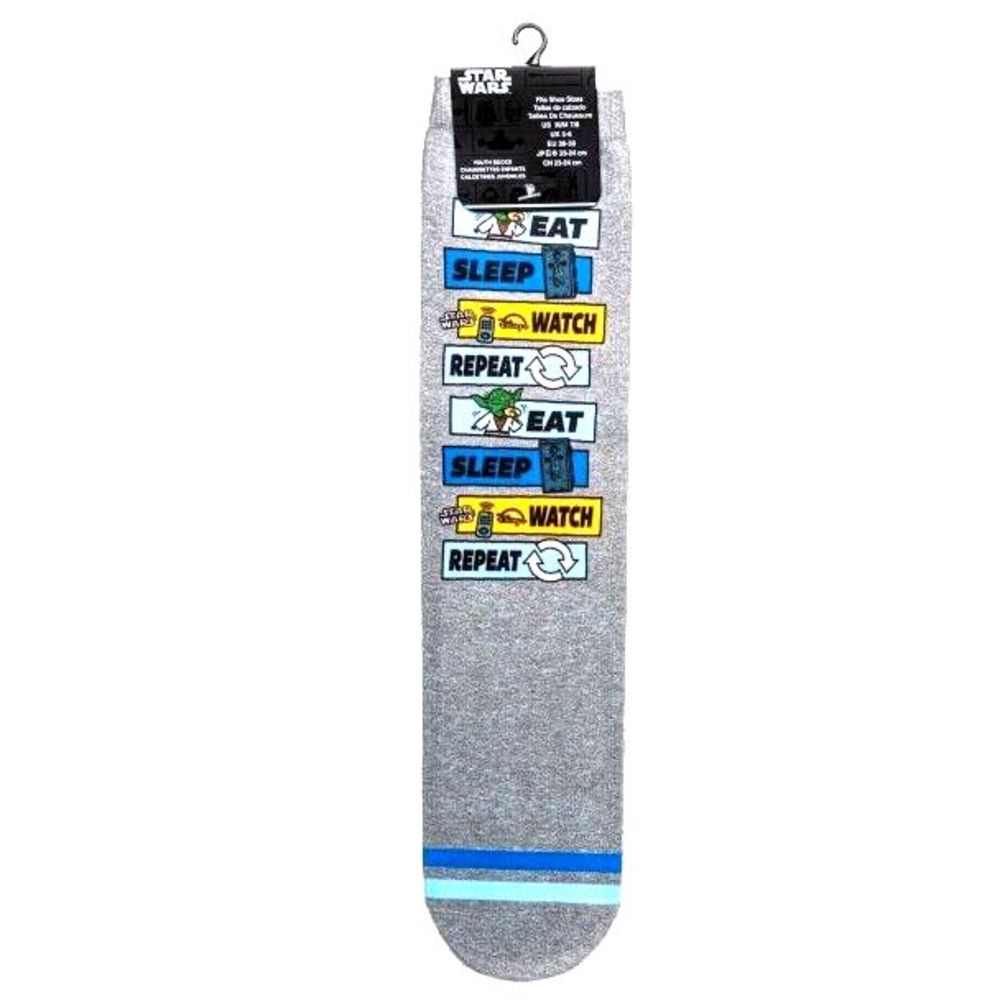 Disney Parks Star Wars Marathon Socks Eat Sleep Watch Repeat Size Youth Small